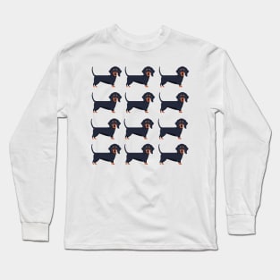 Dachshund dog breed cute pattern Long Sleeve T-Shirt